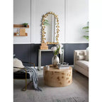 Miroir mural intégral arqué doré – Utilisateur unique – 51,4" x 29,1"