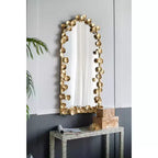 Miroir mural intégral arqué doré – Utilisateur unique – 51,4" x 29,1"