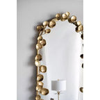 Miroir mural intégral arqué doré – Utilisateur unique – 51,4" x 29,1"