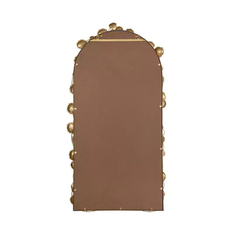 Miroir mural intégral arqué doré – Utilisateur unique – 51,4" x 29,1"