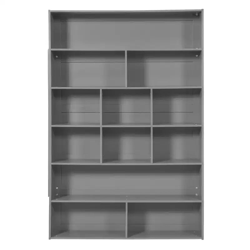 Lit superposé en bois gris/blanc avec 2 tiroirs et armoire – Simple/double, 2 couchages