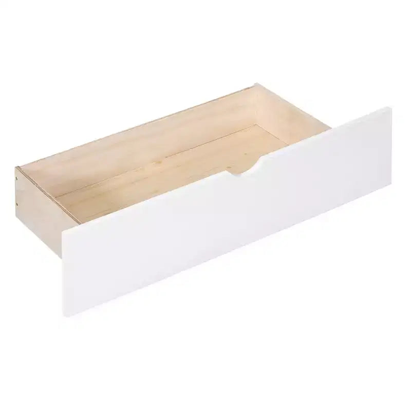 Lit superposé en bois gris/blanc avec 2 tiroirs et armoire – Simple/double, 2 couchages
