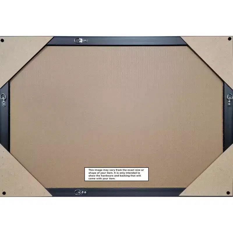 Miroir mural rectangulaire marron moyen, simple, 28,75 x 22,75 po