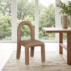 Chaise de salle à manger en cuir végétalien, sans accoudoirs, dossier bas, lot de 2