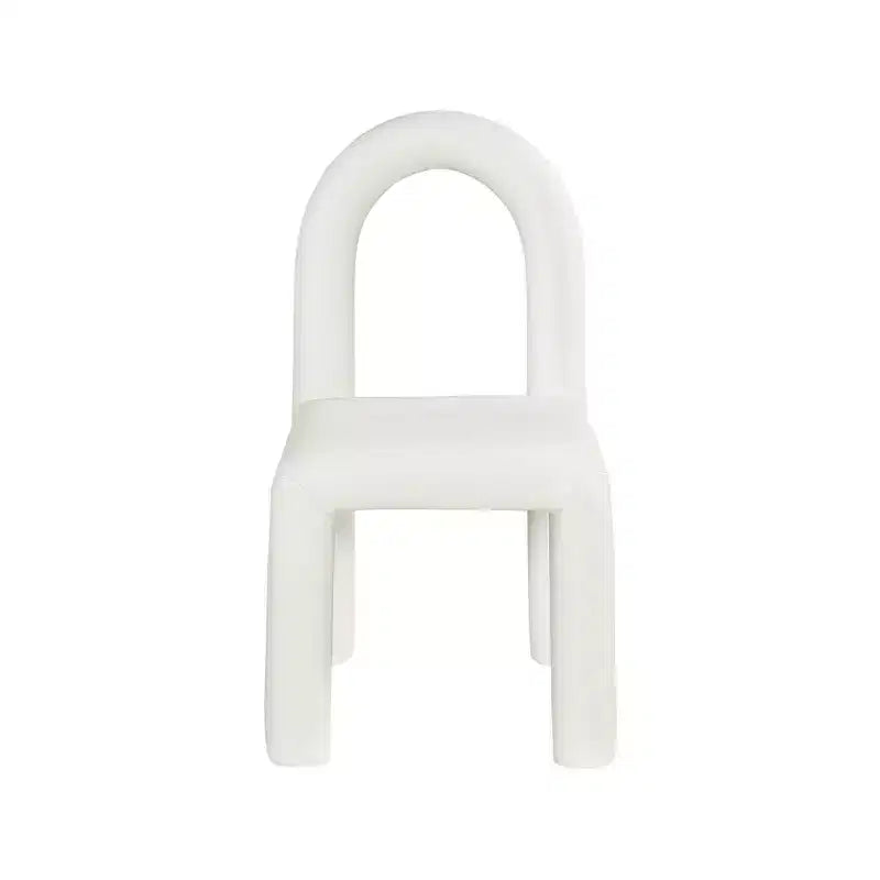 Chaise de salle à manger en cuir végétalien, sans accoudoirs, dossier bas, lot de 2