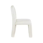 Chaise de salle à manger en cuir végétalien, sans accoudoirs, dossier bas, lot de 2