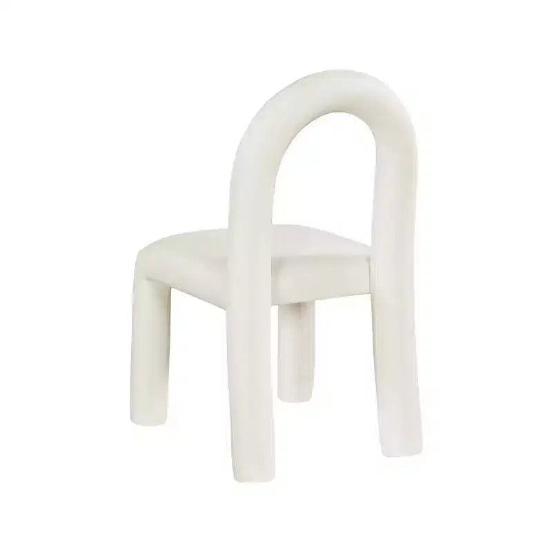 Chaise de salle à manger en cuir végétalien, sans accoudoirs, dossier bas, lot de 2