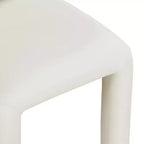 Chaise de salle à manger en cuir végétalien, sans accoudoirs, dossier bas, lot de 2