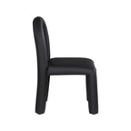 Chaise de salle à manger en cuir végétalien, sans accoudoirs, dossier bas, lot de 2