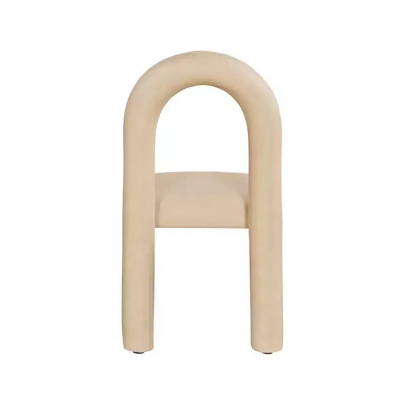 Chaise de salle à manger en cuir végétalien, sans accoudoirs, dossier bas, lot de 2