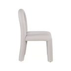 Chaise de salle à manger en cuir végétalien, sans accoudoirs, dossier bas, lot de 2