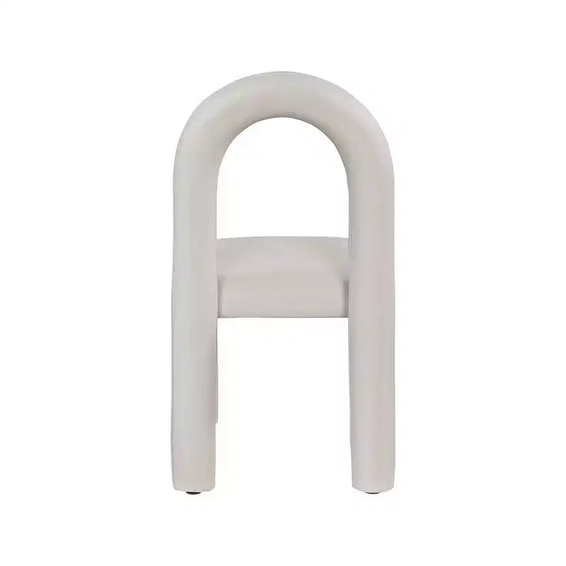 Chaise de salle à manger en cuir végétalien, sans accoudoirs, dossier bas, lot de 2