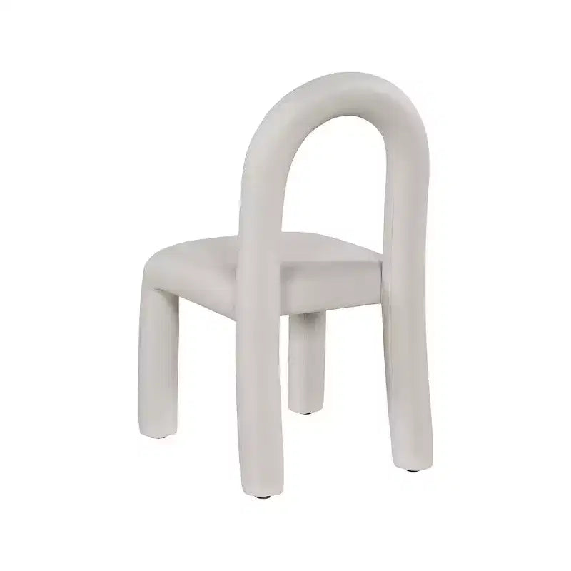 Chaise de salle à manger en cuir végétalien, sans accoudoirs, dossier bas, lot de 2