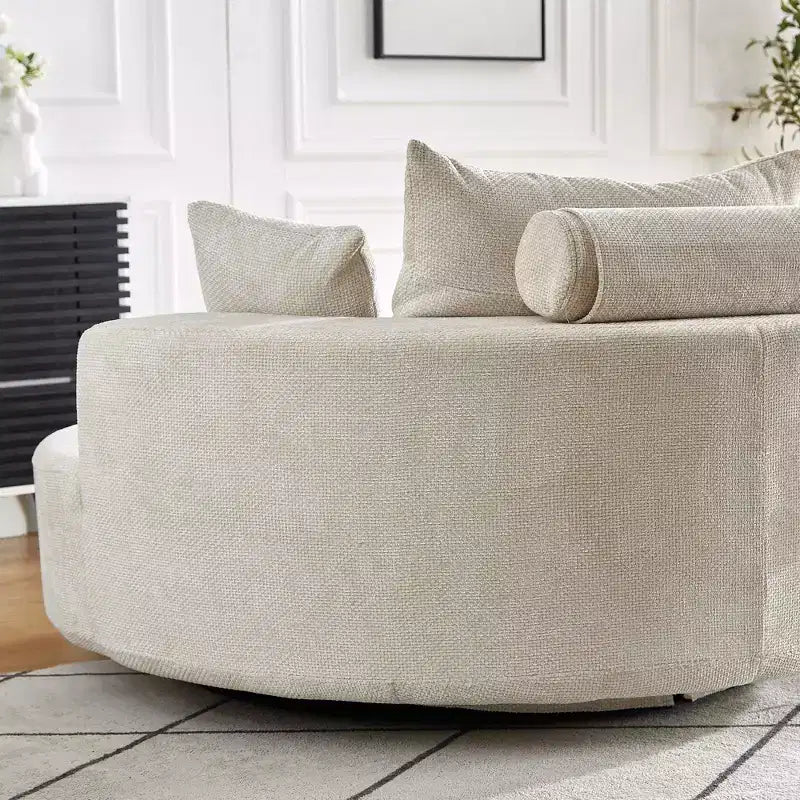 Fauteuil pivotant simple en mousse chenille noir/vert