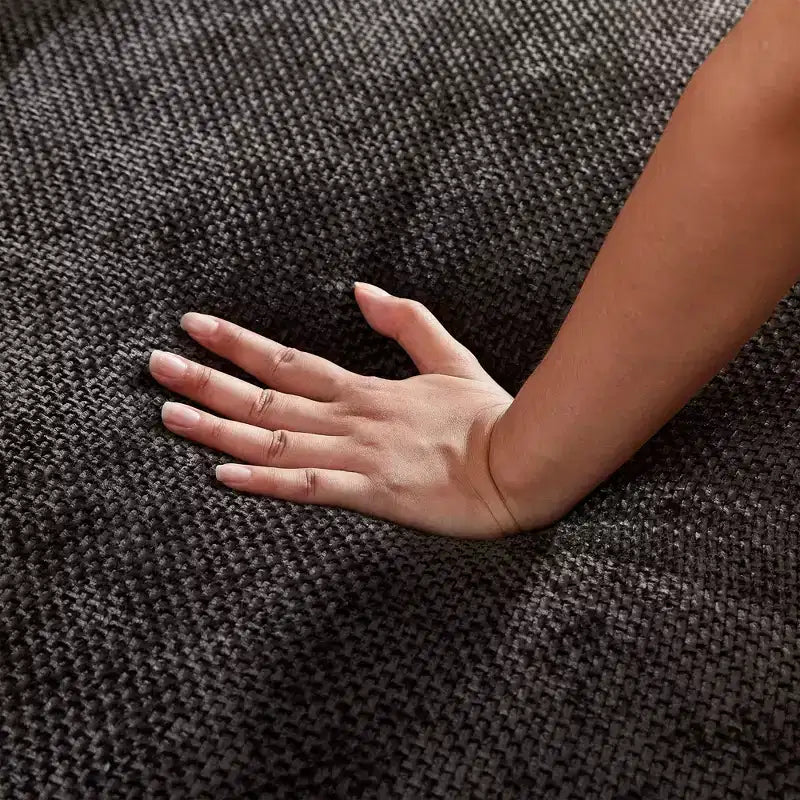 Fauteuil pivotant simple en mousse chenille noir/vert