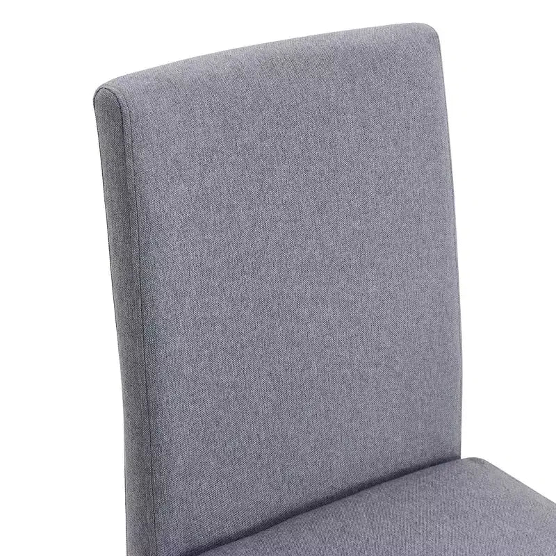Chaise de salle à manger grise rembourrée, sans accoudoirs / Lot de 4