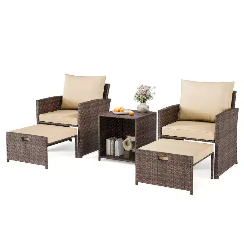 Fauteuil d'appoint en similicuir marron avec table d'appoint, 1 place