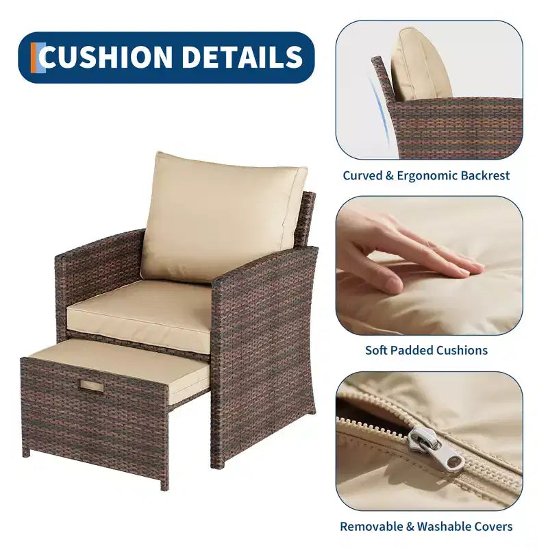 Fauteuil d'appoint en similicuir marron avec table d'appoint, 1 place