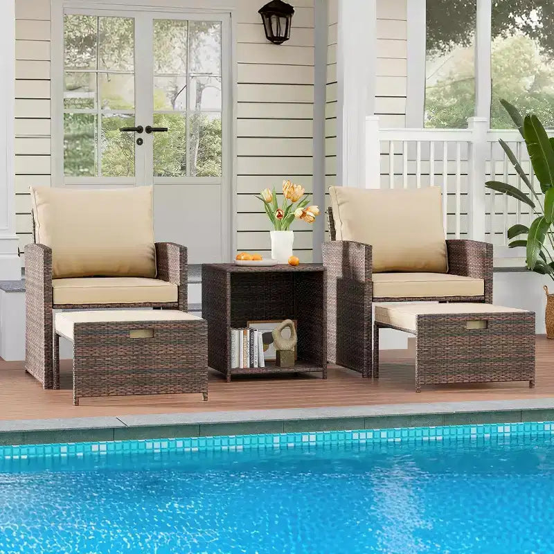Fauteuil d'appoint en similicuir marron avec table d'appoint, 1 place