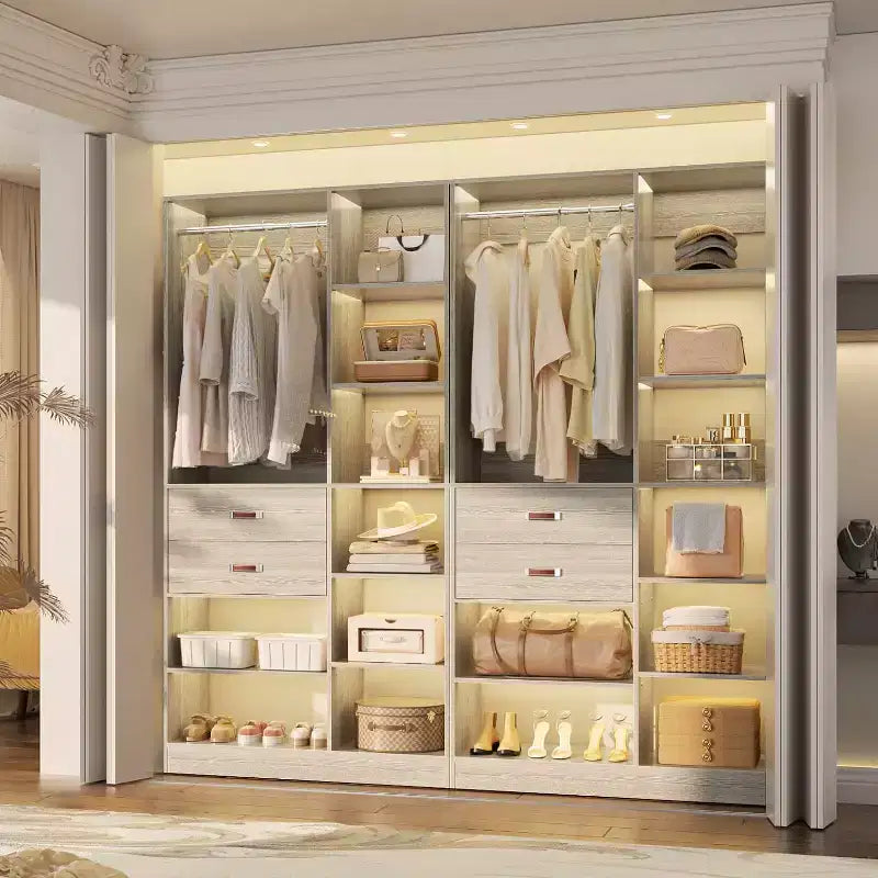Organisateur de placard autonome beige/gris/blanc – 1, 2 ou 3 unités