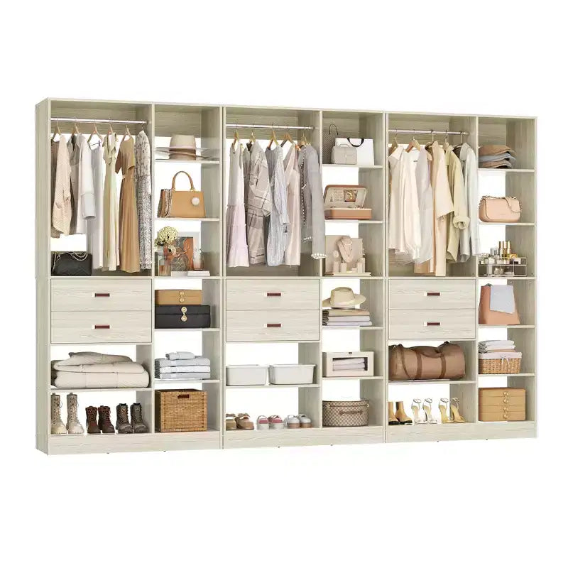 Organisateur de placard autonome beige/gris/blanc – 1, 2 ou 3 unités