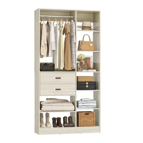 Organisateur de placard autonome beige/gris/blanc – 1, 2 ou 3 unités