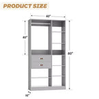 Organisateur de placard autonome beige/gris/blanc – 1, 2 ou 3 unités
