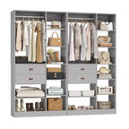 Organisateur de placard autonome beige/gris/blanc – 1, 2 ou 3 unités