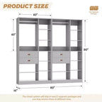 Organisateur de placard autonome beige/gris/blanc – 1, 2 ou 3 unités