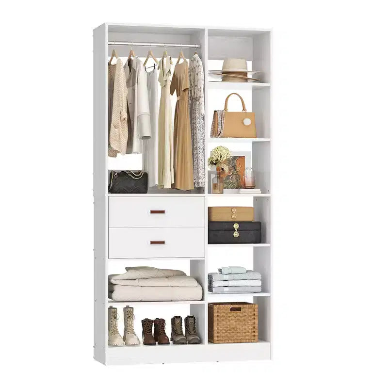 Organisateur de placard autonome beige/gris/blanc – 1, 2 ou 3 unités