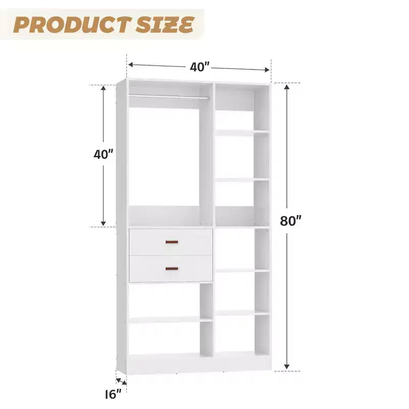 Organisateur de placard autonome beige/gris/blanc – 1, 2 ou 3 unités