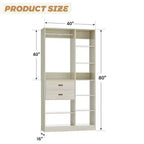 Organisateur de placard autonome beige/gris/blanc – 1, 2 ou 3 unités