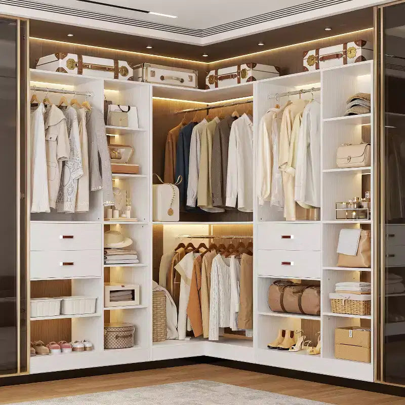 Organisateur de placard autonome beige/gris/blanc – 1, 2 ou 3 unités