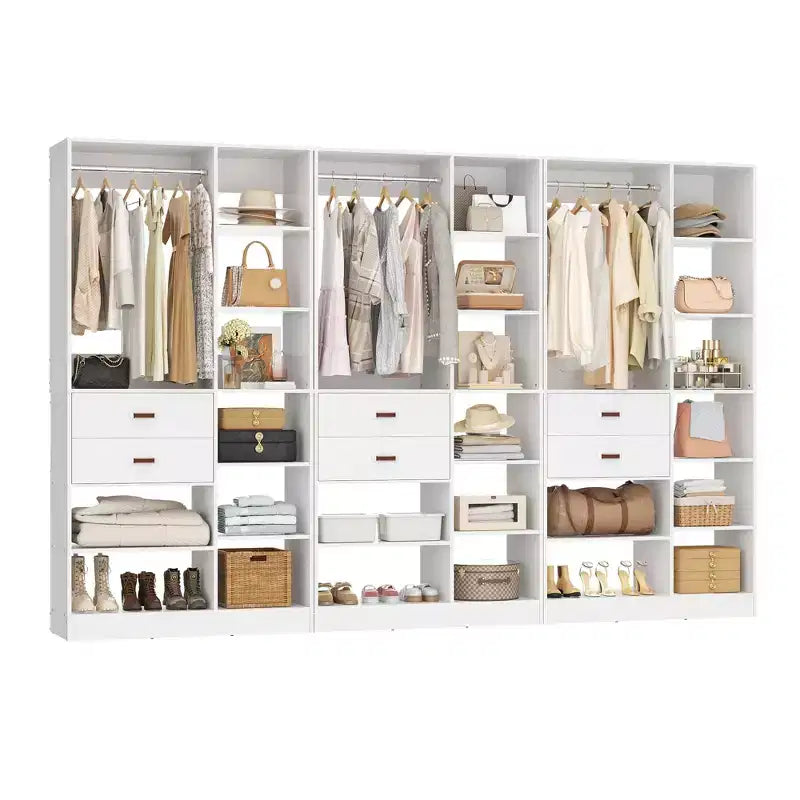 Organisateur de placard autonome beige/gris/blanc – 1, 2 ou 3 unités
