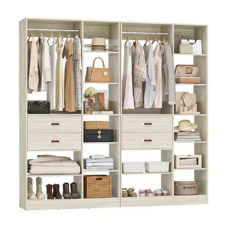 Organisateur de placard autonome beige/gris/blanc – 1, 2 ou 3 unités