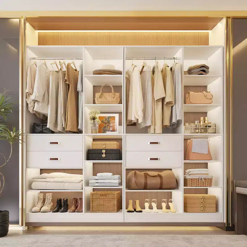 Organisateur de placard autonome beige/gris/blanc – 1, 2 ou 3 unités