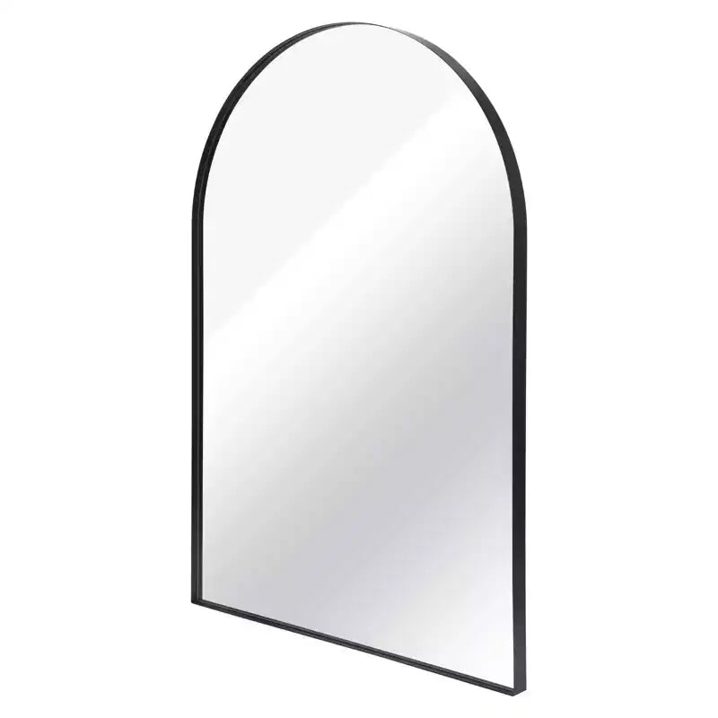 Miroir mural arqué noir, simple, 24x36 po, cadre en métal