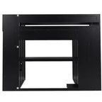 Lit mezzanine noir avec bureau, rangement et lumières LED – Simple/Double, 1 personne