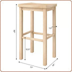 Tabouret de bar sans dossier, Noir / Blond / Noyer / Noyer foncé, 30 po, Lot de 2