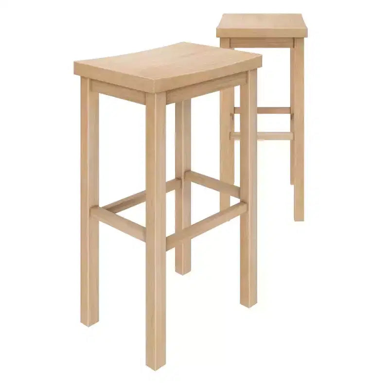 Tabouret de bar sans dossier, Noir / Blond / Noyer / Noyer foncé, 30 po, Lot de 2