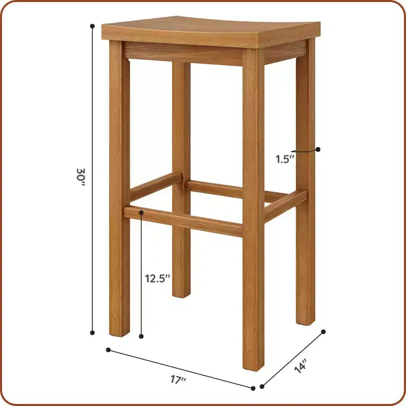 Tabouret de bar sans dossier, Noir / Blond / Noyer / Noyer foncé, 30 po, Lot de 2