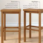 Tabouret de bar sans dossier, Noir / Blond / Noyer / Noyer foncé, 30 po, Lot de 2