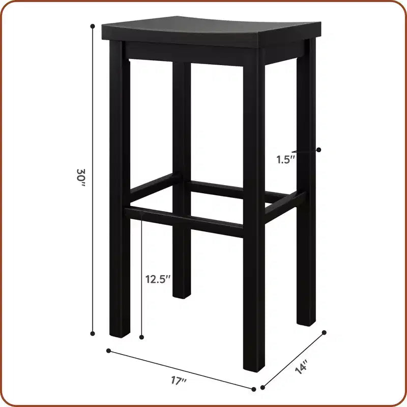 Tabouret de bar sans dossier, Noir / Blond / Noyer / Noyer foncé, 30 po, Lot de 2