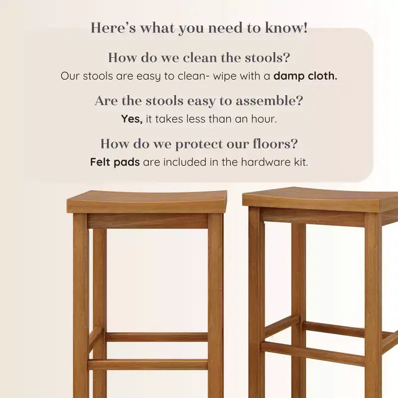 Tabouret de bar sans dossier, Noir / Blond / Noyer / Noyer foncé, 30 po, Lot de 2