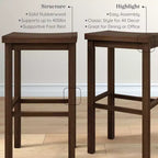 Tabouret de bar sans dossier, Noir / Blond / Noyer / Noyer foncé, 30 po, Lot de 2
