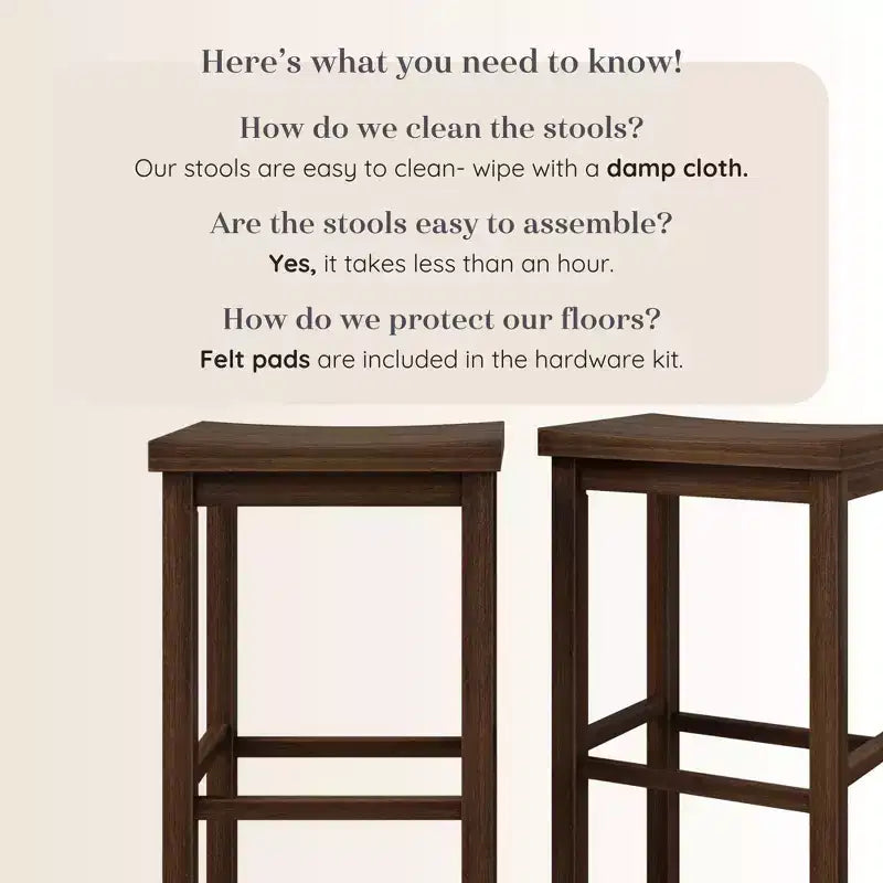 Tabouret de bar sans dossier, Noir / Blond / Noyer / Noyer foncé, 30 po, Lot de 2