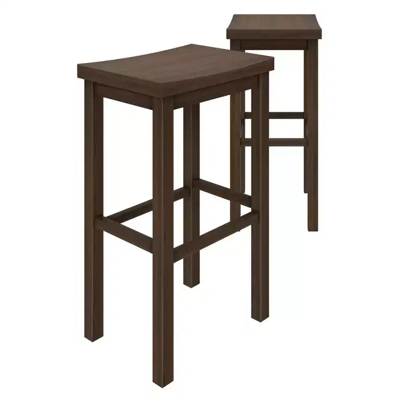 Tabouret de bar sans dossier, Noir / Blond / Noyer / Noyer foncé, 30 po, Lot de 2