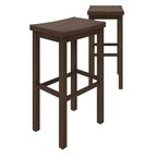 Tabouret de bar sans dossier, Noir / Blond / Noyer / Noyer foncé, 30 po, Lot de 2