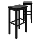 Tabouret de bar sans dossier, Noir / Blond / Noyer / Noyer foncé, 30 po, Lot de 2