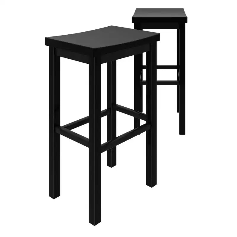 Tabouret de bar sans dossier, Noir / Blond / Noyer / Noyer foncé, 30 po, Lot de 2